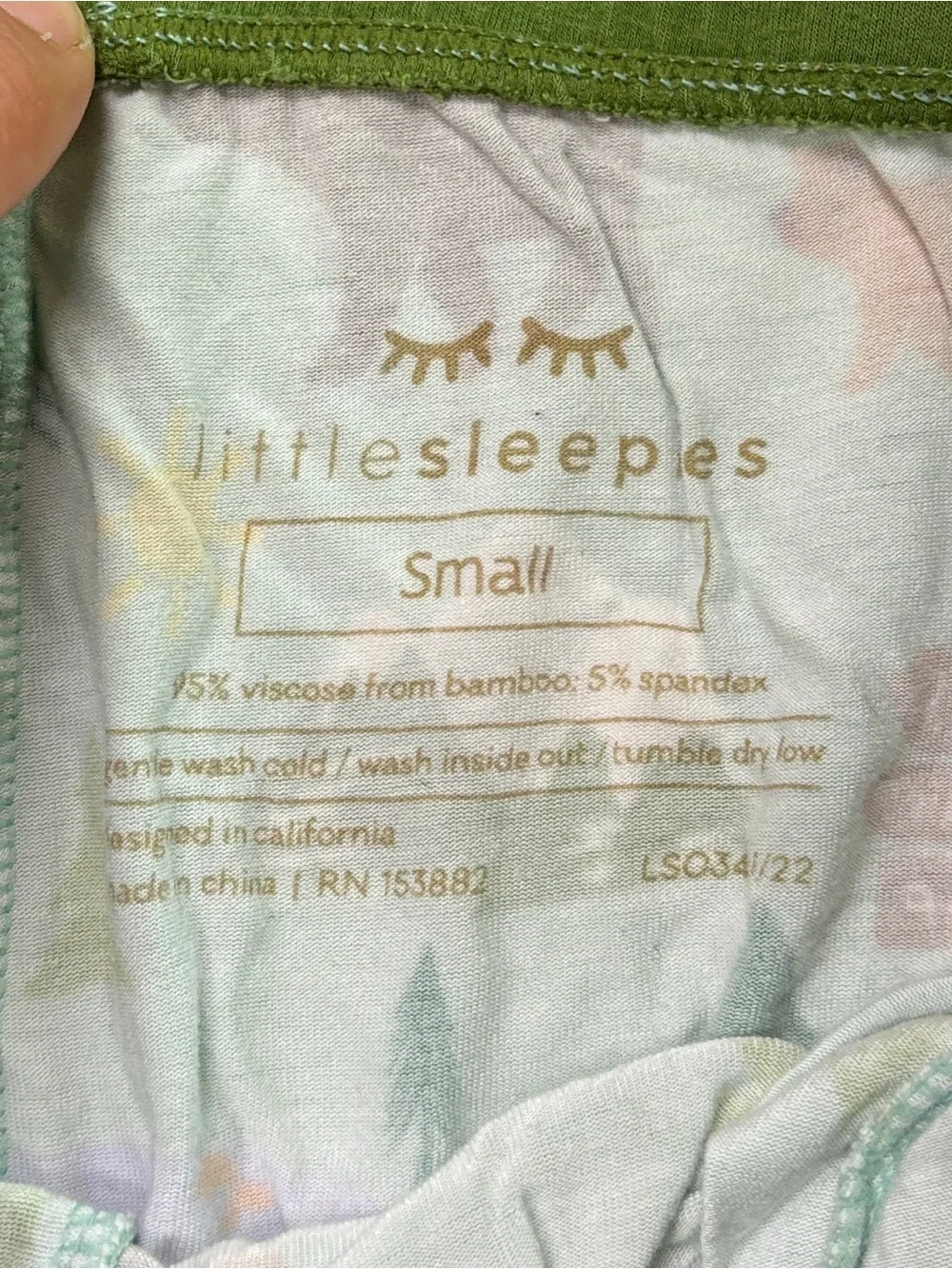 Little Sleepies Bamboo Pajama Pants Small Camping Bear Cabin Outdoors